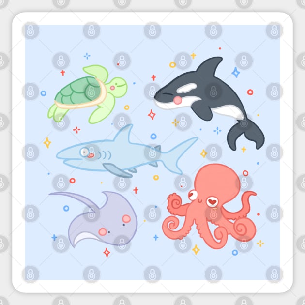 Funky Sea Pals! Sticker by Chubbit